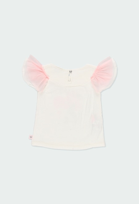 T-Shirt gestrickt elastisch mit tull für baby mädchen_2