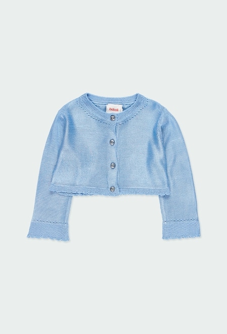 Casaco tricot para o bebé menina_1