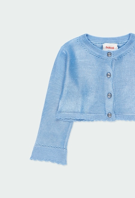 Casaco tricot para o bebé menina_3