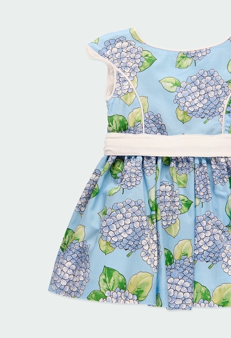 Satin dress printed for baby girl_4