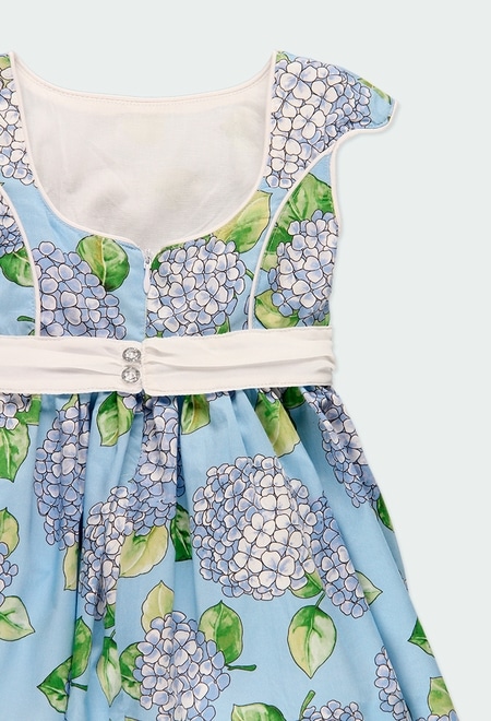 Satin dress printed for baby girl_5