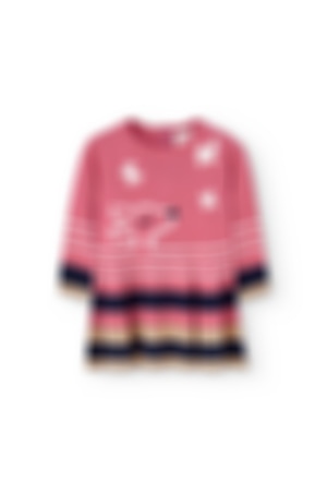 Vestido tricot para o bebé menina
