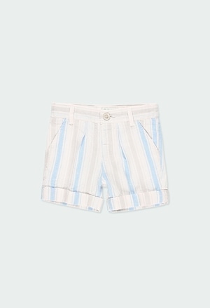 Linen bermuda shorts striped for baby boy_1
