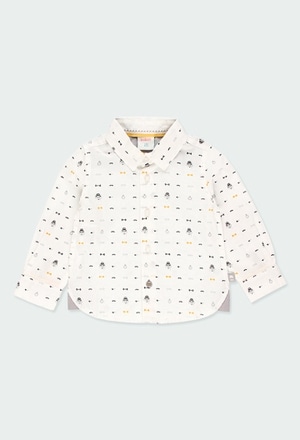 Poplin shirt printed for baby boy_1