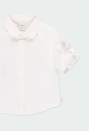 Camisa linho manga comprida para o bebé menino_4