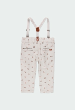 Linen trousers "animals" for baby boy_2