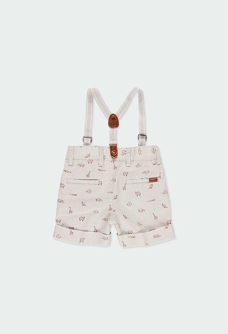 Linen bermuda shorts "animals" for baby boy_2