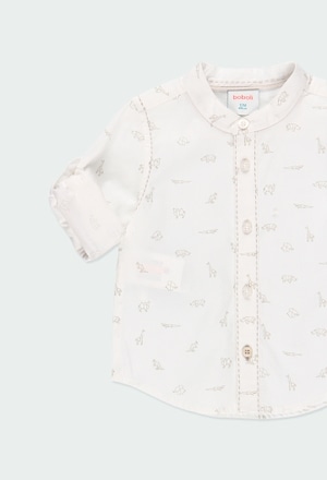 Poplin shirt "animals" for baby boy_4