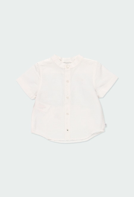 Camisa lino manga corta de bebé niño_1
