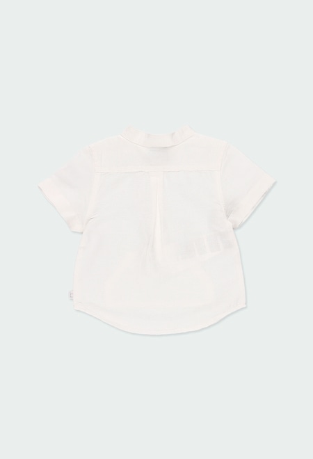 Camisa lino manga corta de bebé niño_2