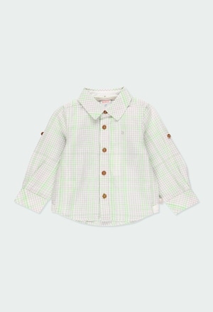 Linen shirt long sleeves check for baby_1