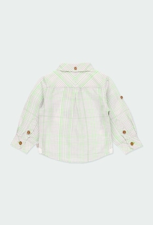 Linen shirt long sleeves check for baby_2