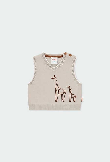Colete tricot para o bebé menino_2