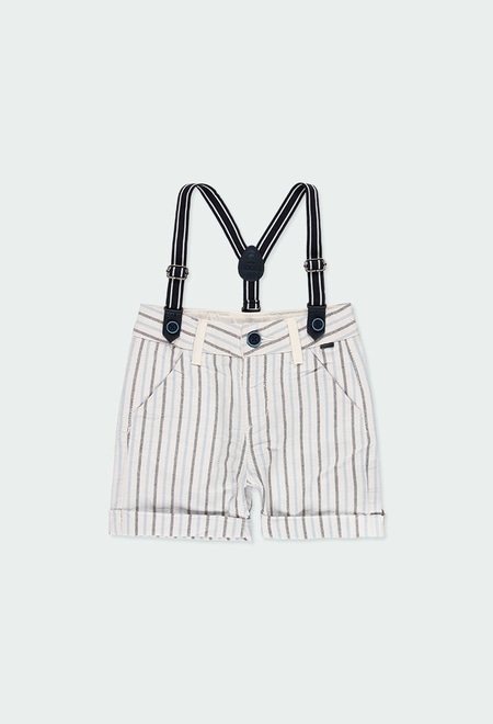 Oxford bermuda shorts striped for baby boy_1