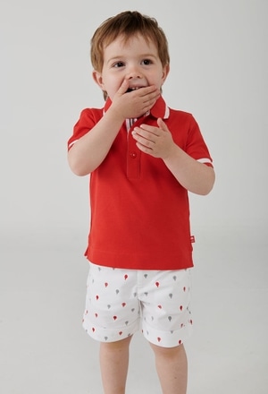 Pique polo short sleeves for baby boy_1