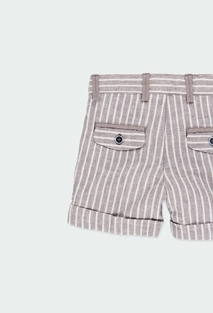 Linen bermuda shorts striped for baby boy_4