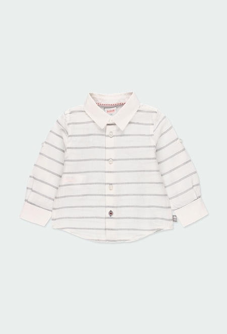 Linen shirt long sleeves striped for baby_1