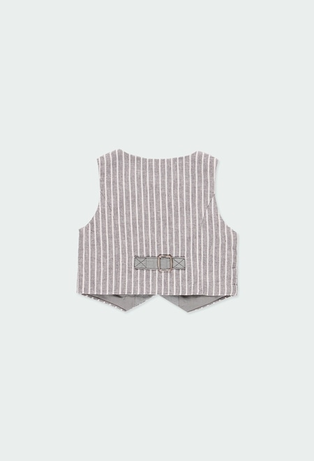 Linen vest striped for baby boy_3