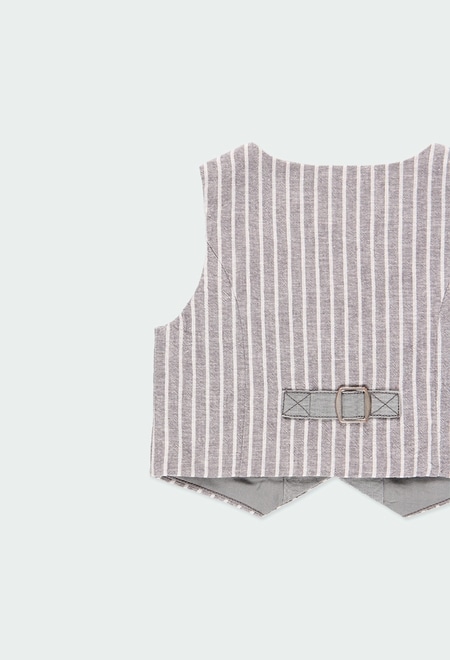 Linen vest striped for baby boy_6
