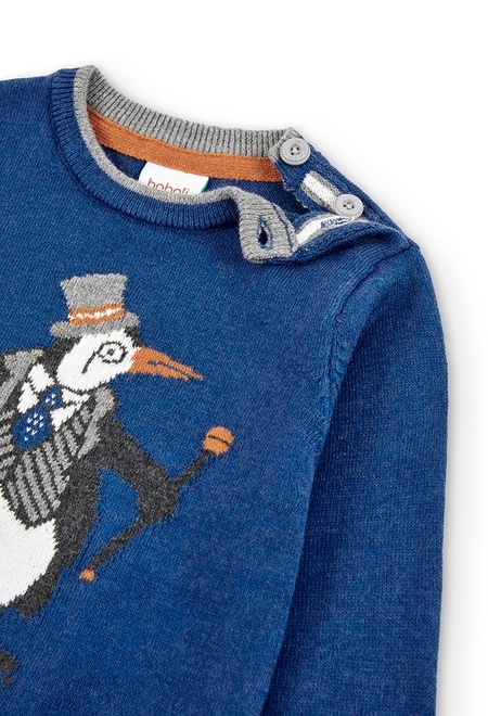 Jersey tricotosa "pingüino" de bebé niño_3