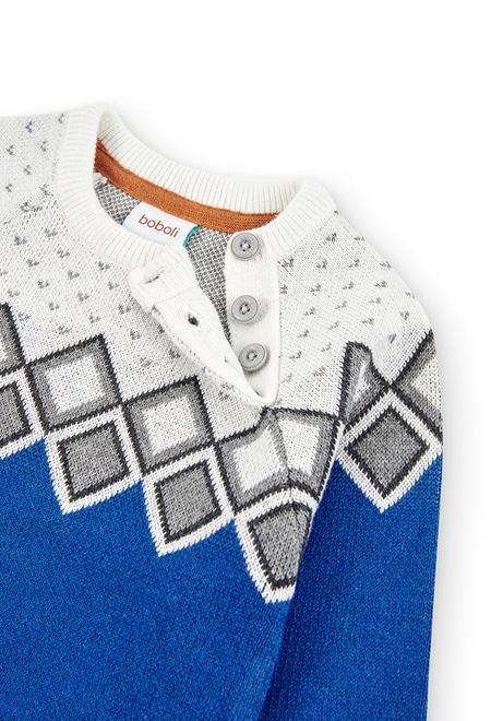 Pullover tricot jacquard para o bebé menino_3