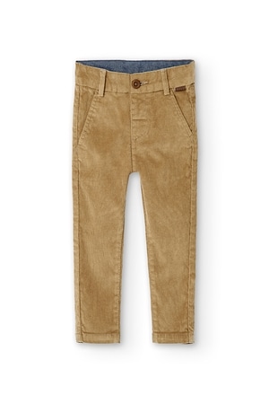 Microcorduroy trousers stretch for baby boy_1