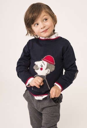 Pullover tricot para o bebé menino_1