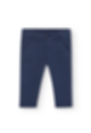 Stretch satin trousers for baby boy