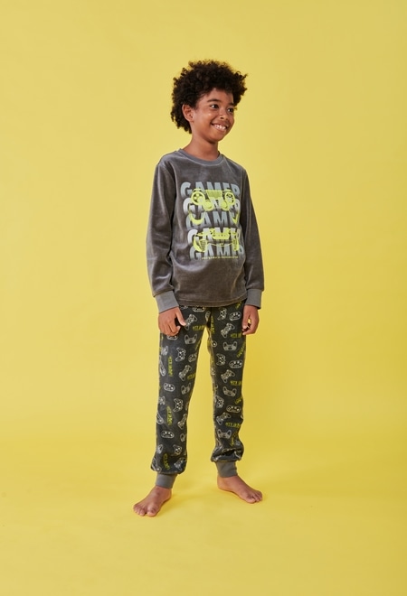 Pijama veludo para menino - org?nico_1