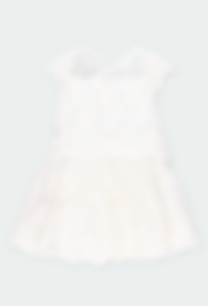 Tulle dress embroidery for girl