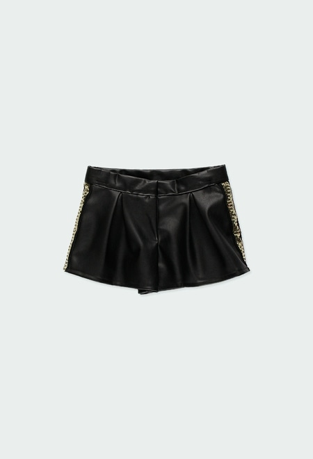 Fake leather shorts for girl_1