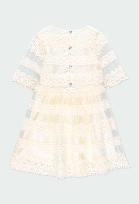 Robe en tulle broderies pour fille_2