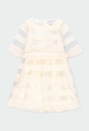 Tulle dress embroidery for girl_1