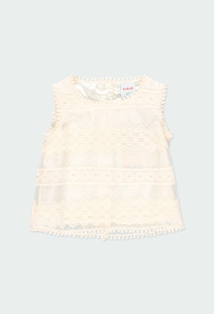 Tulle shirt embroidery for girl_2