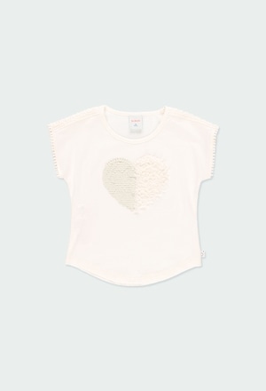 Camiseta malha "coração" para menina_1