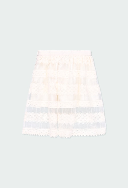 Tulle skirt embroidery for girl_2