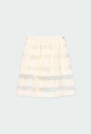 Tulle skirt embroidery for girl_1