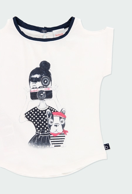 Knit t-Shirt "girl & dog" for girl_3