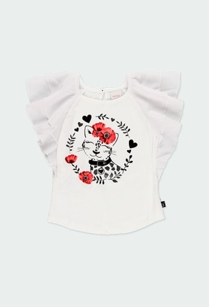 T-Shirt tricot combiné pour fille_1