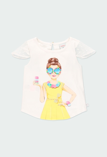 Stretch knit t-Shirt for girl_1
