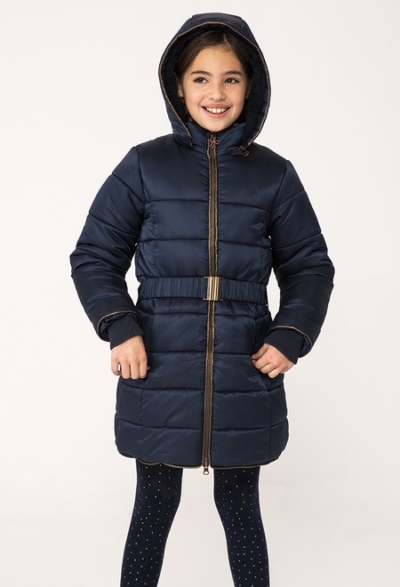 Technical fabric parka for girl_1