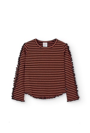 Knit t-Shirt striped for girl_1