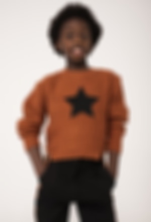 Pullover tricot "estrela" para menina