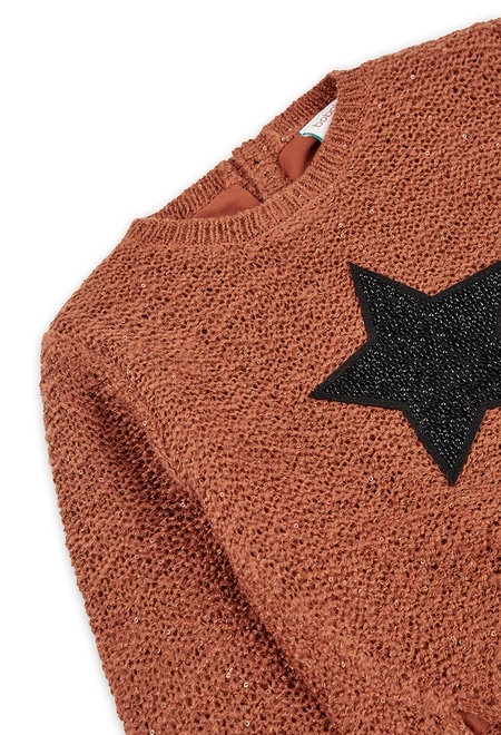 Knitwear pullover "star" for girl_4