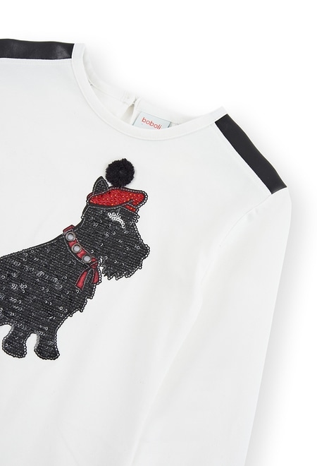 Camiseta malha "cachorro" para menina_5