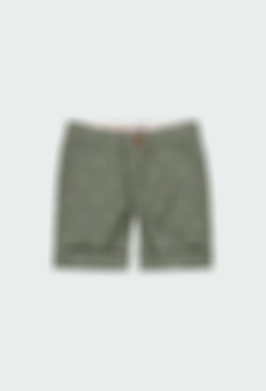 Linen bermuda shorts printed for boy