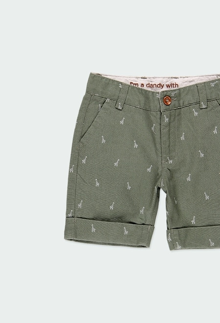 Linen bermuda shorts printed for boy_3