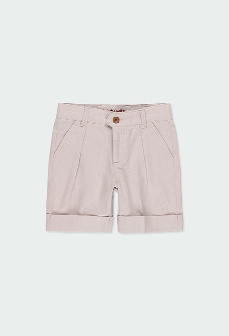 Linen bermuda shorts for boy_1
