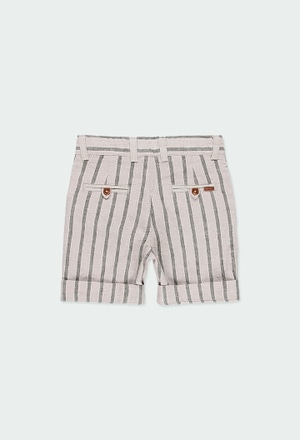 Linen bermuda shorts striped for boy_2