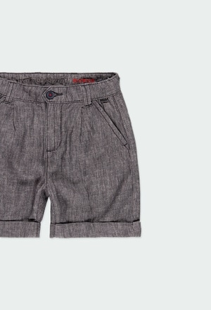 Linen bermuda shorts denim for boy_3